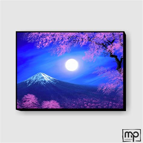 QUADRO PAISAGEM MONTE FUJI ARTISTICO Elo7 Produtos Especiais