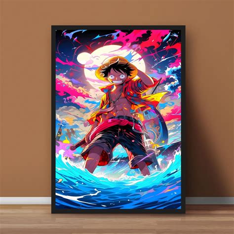 Monkey D. Luffy One Piece Poster - Anime Manga Wallart - No Frame