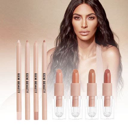 Kkw Beautynude Creme Lipstick Nude Lip Liner Kkw Beauty