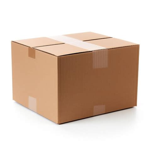 Premium Photo Brown Cardboard Box Isolated On White Background