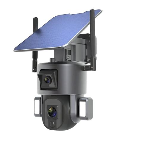 Vettam 4MP Outdoor Dual Linkage Dual Lens Solar Powered PTZ Camera