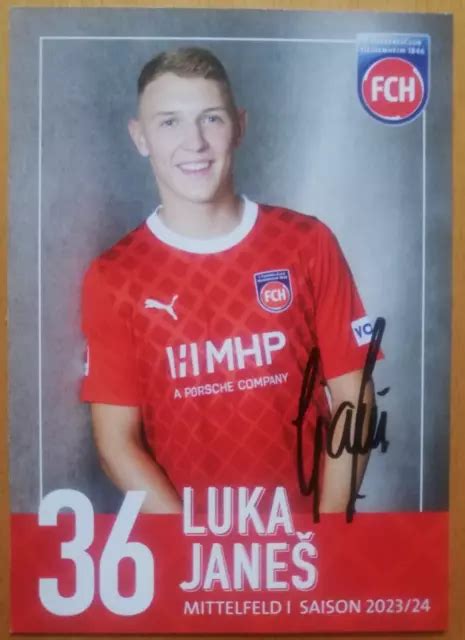 Luca Janes Fc Heidenheim Autogrammkarte