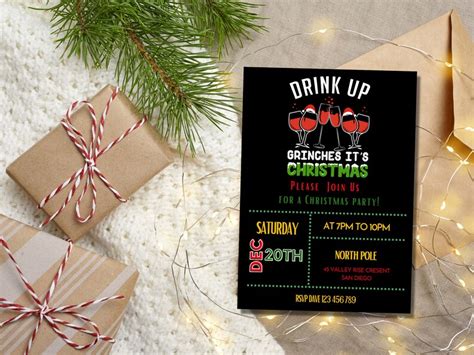 Office Christmas Party Invitation Christmas Party Invitations - Etsy