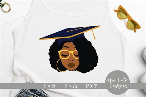 Senior Black Woman Black Girl Graduation Svg African American Graduation Girl Svg Graduation Cap