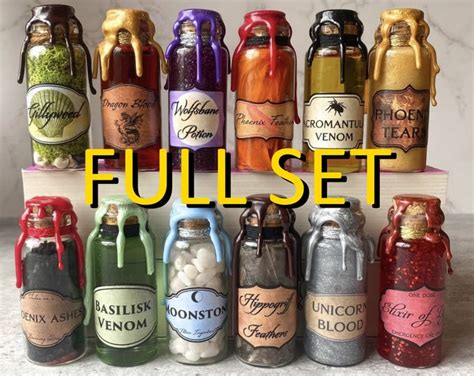 Full Set Mini Magical Potions Magical Apothecary Potion Bottle Witch