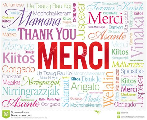 Thank You In France Language Hanging Words Vector Colourful Words