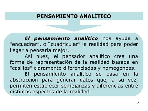 Pensamiento Analítico Pedagogia De Los Medios