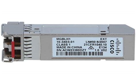 Cisco MGBLH1 Gigabit Ethernet LH Mini GBIC SFP Transceiver