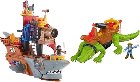 Amazon Imaginext Preschool Toy Shark Bite Pirate Ship Playset With