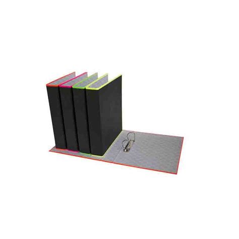 Carpeta De Carton Negro Con Borde De Neon De Anillas De Mm Bloc De