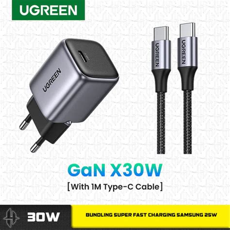 Jual Ugreen Kepala Charger Kabel Pd Type C Super Fast Charging Samsung