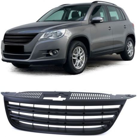 Sport Grille Without Emblem With Double Rib Black For VW Tiguan 5N 07