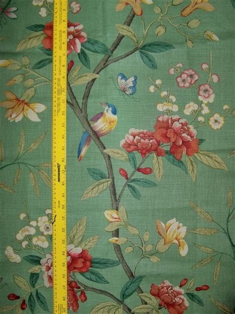 LEE JOFA KRAVET Tree Of Life Floral Birds Linen Fabric 10 Etsy