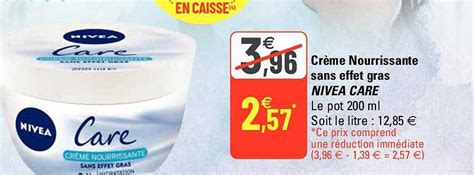 Promo Crème Nourrissante Sans Effet Gras Nivea Care Chez G20 Icatalogue Fr