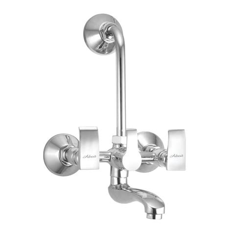 Adroit Silver Nova Series Brass Wall Mixer For Bathroom Fitting At Rs