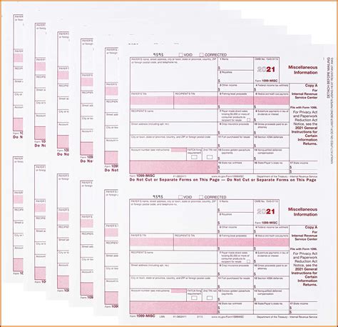 Printable 1099 Form For Employees