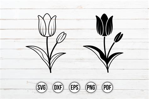 Tulip SVG Flower SVG Floral Clipart Graphic By CraftlabSVG Creative