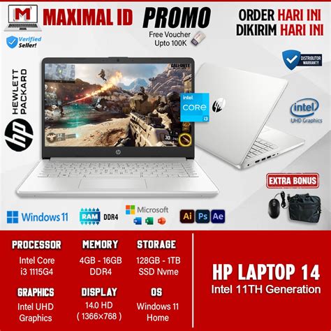 Jual Laptop Baru Hp Intel Core I G Gb Ddr Tb Ssd Inci