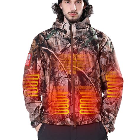 DEWBU® Men's Soft Shell Heated Jacket With 12V Battery Pack - Tree