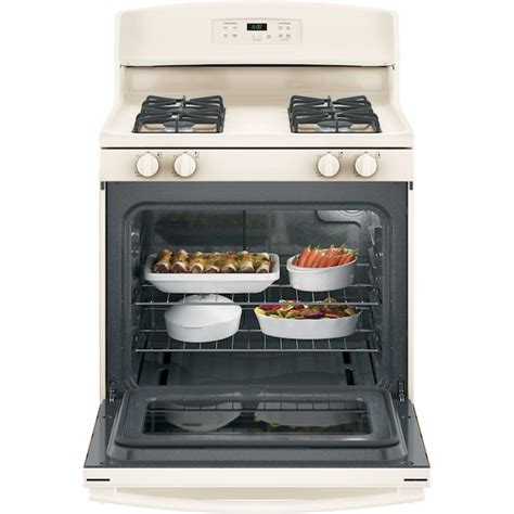 Ge 30 In 4 Burners 48 Cu Ft Freestanding Gas Range Bisque At