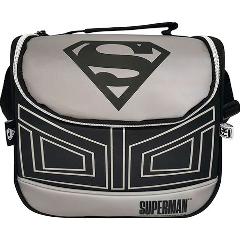 Lonchera Escolar Superman Fotorama Negro Blanco Lumen