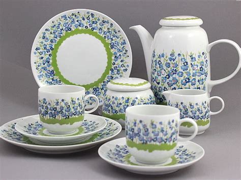 Vintage Crockery Melitta Coffee Set Forget Me Not 70s Karstadt