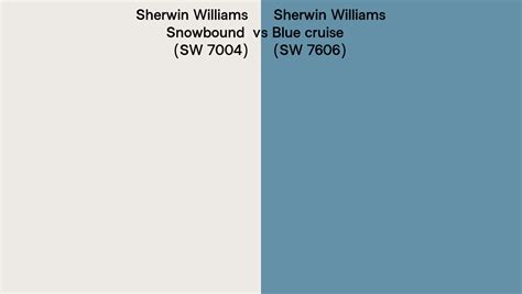 Sherwin Williams Snowbound Vs Blue Cruise Side By Side Comparison