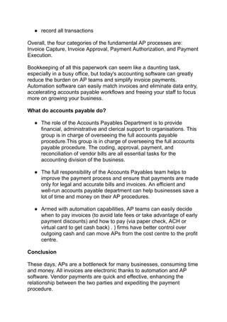 What Is The Accounts Payable Process Pdf