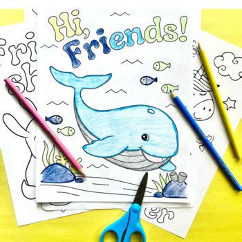 FRIENDSHIP - Coloring Book Pages by The Friendly Shop | TPT