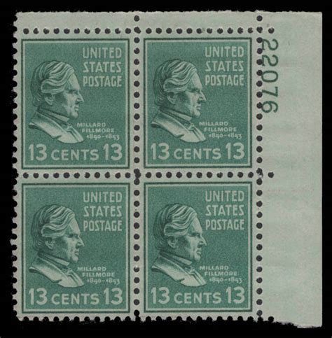 US Scott 818 Plate Block OG MNH EGRADED With Certificate Gem 100