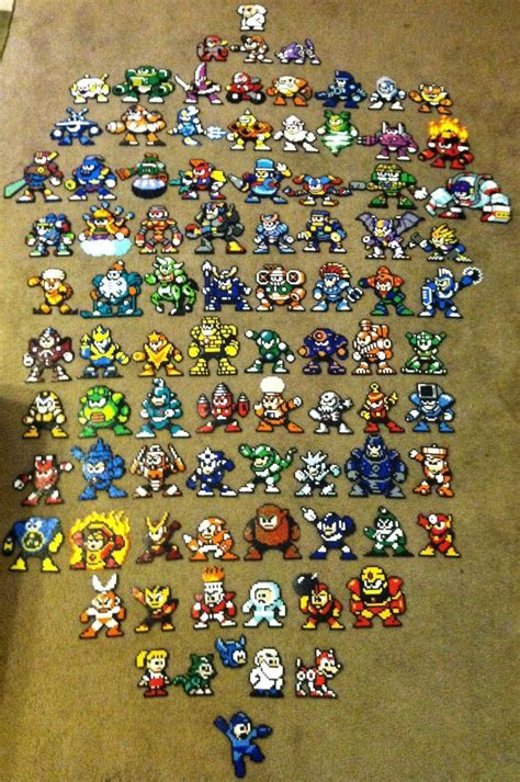 Megaman Perler Bead Cast By Thewiredslain Deviantart On DeviantArt