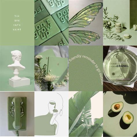 Sage Green Wall Collage