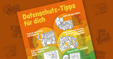 Plakat Datenschutz Tipps für dich Politik für Kinder einfach