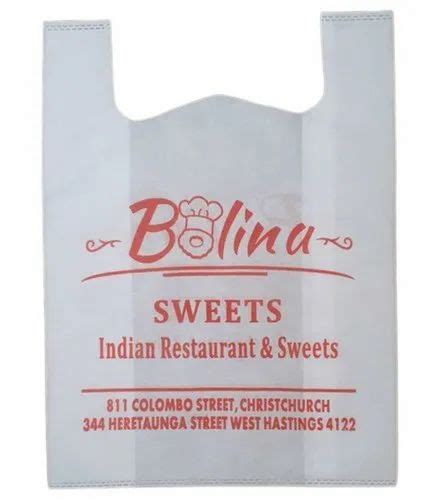 Printed W Cut Non Woven Bag For Grocery Size Dimension 16x18 Inch At