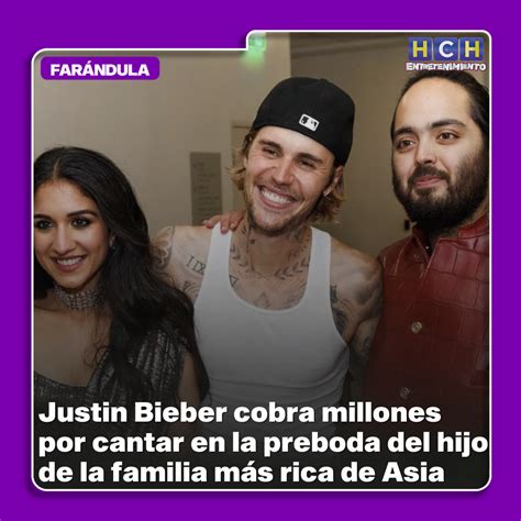 Justin Bieber Cobra Millones Por Cantar En La Preboda Del Hijo De La