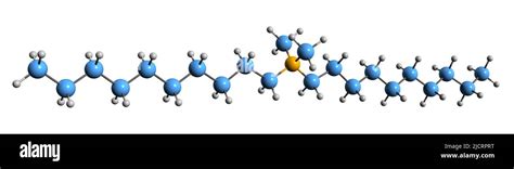 3D image of Didecyldimethylammonium chloride skeletal formula ...