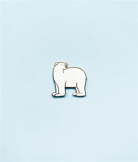 Polar Bear Enamel Pin Handmade Nottingham