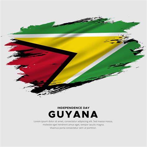 New design of Guyana independence day vector. Guyana flag with abstract ...