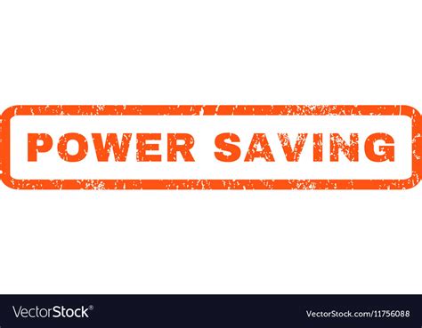 Power Saving Rubber Stamp Royalty Free Vector Image