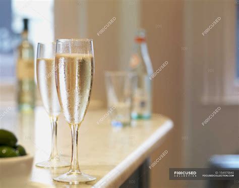 Glasses of sparkling wine — drink, cuisine - Stock Photo | #154975840