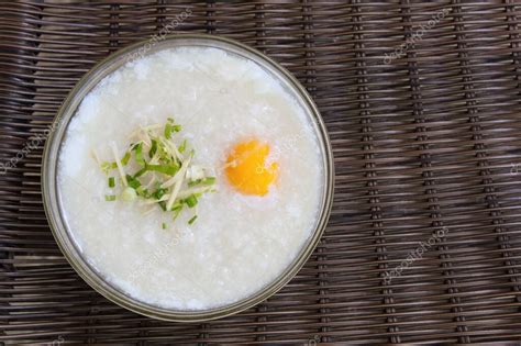 Vista Superior Del Desayuno Favorito Chuletas De Cerdo Gachas De Arroz