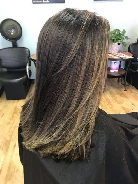 Dark Brown Espresso Hair Color With Caramel Honey Sandy Ashe Blonde