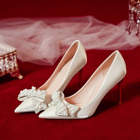 Pointed High Heeled Shoes For Women Wedding 2022 New Party Bride Shoes