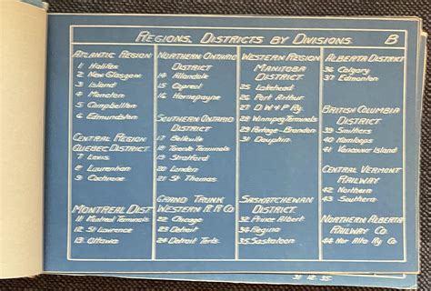 Canadian National Railways Division Diagrams Showing Subdivisions And
