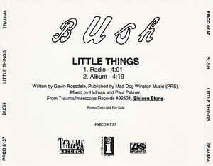 Bush - Little Things (1995, CD) | Discogs