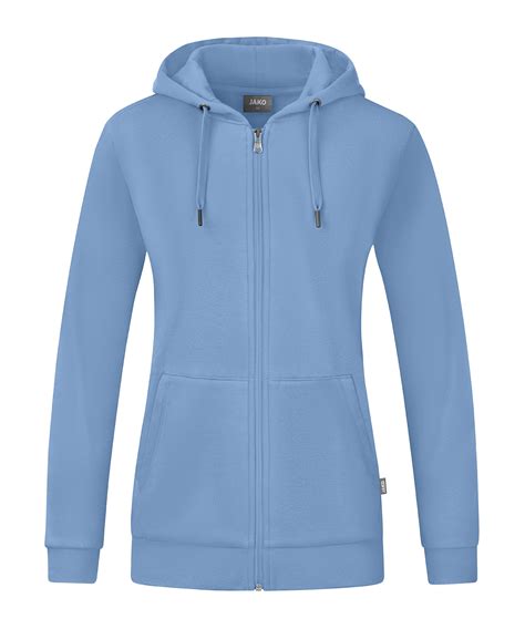 JAKO Organic Kapuzenjacke Damen Blau F460 Teamsport Jacken