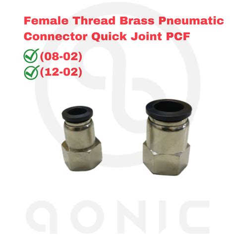 Pcf Female Thread Brass Pneumatic Connector Quick Joint