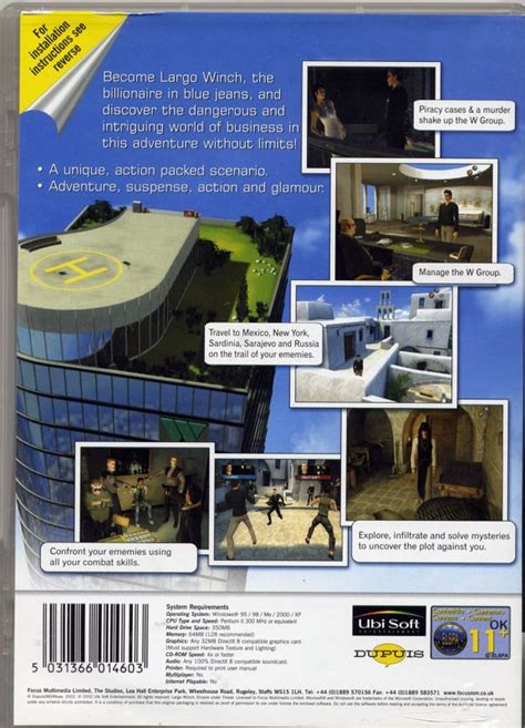 Largo Winch Empire Under Threat 2002 Box Cover Art MobyGames