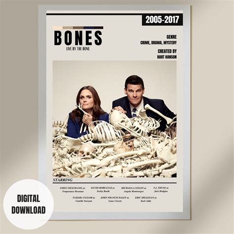 Bones Poster Tv Show Poster Theater Room Decor Wall Art Wall Decor Tv ...