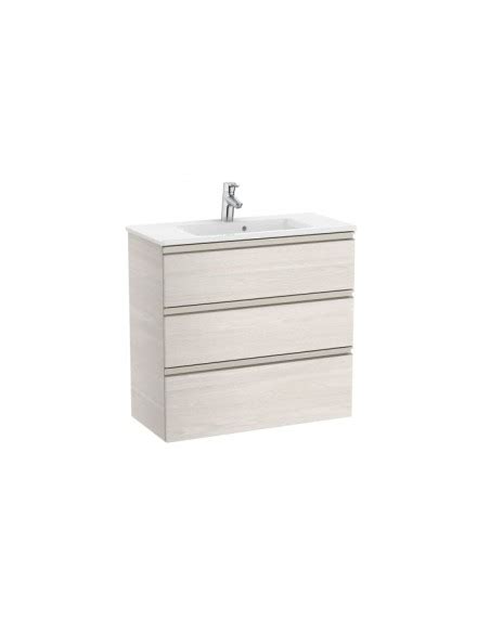 Mueble Lavabo Roca The Gap Compacto Cajones Fresno Nordico